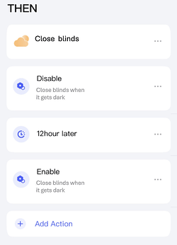 automation it gets dark then
