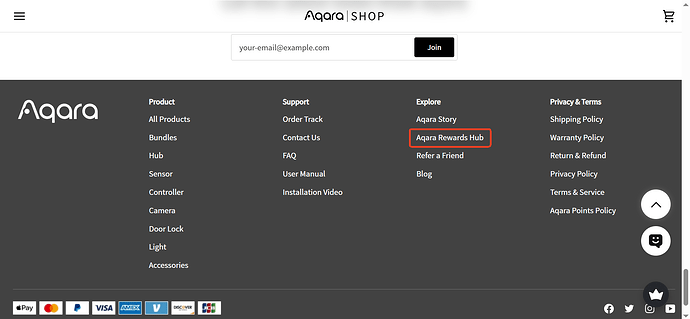 Where can I redeem Aqara Shop points?