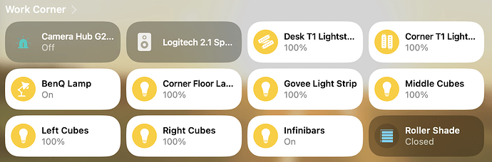 Work Corner Lights On