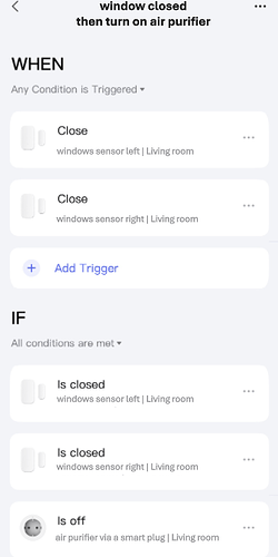 Automation air purifier when