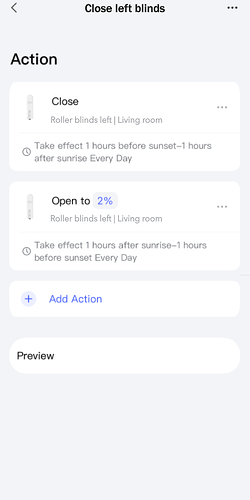 Scene close left blinds