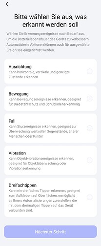 Bitte wählen Sie aus, was