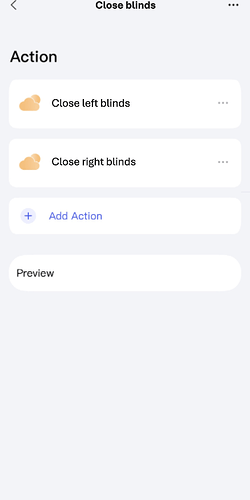 Scene combine close blinds