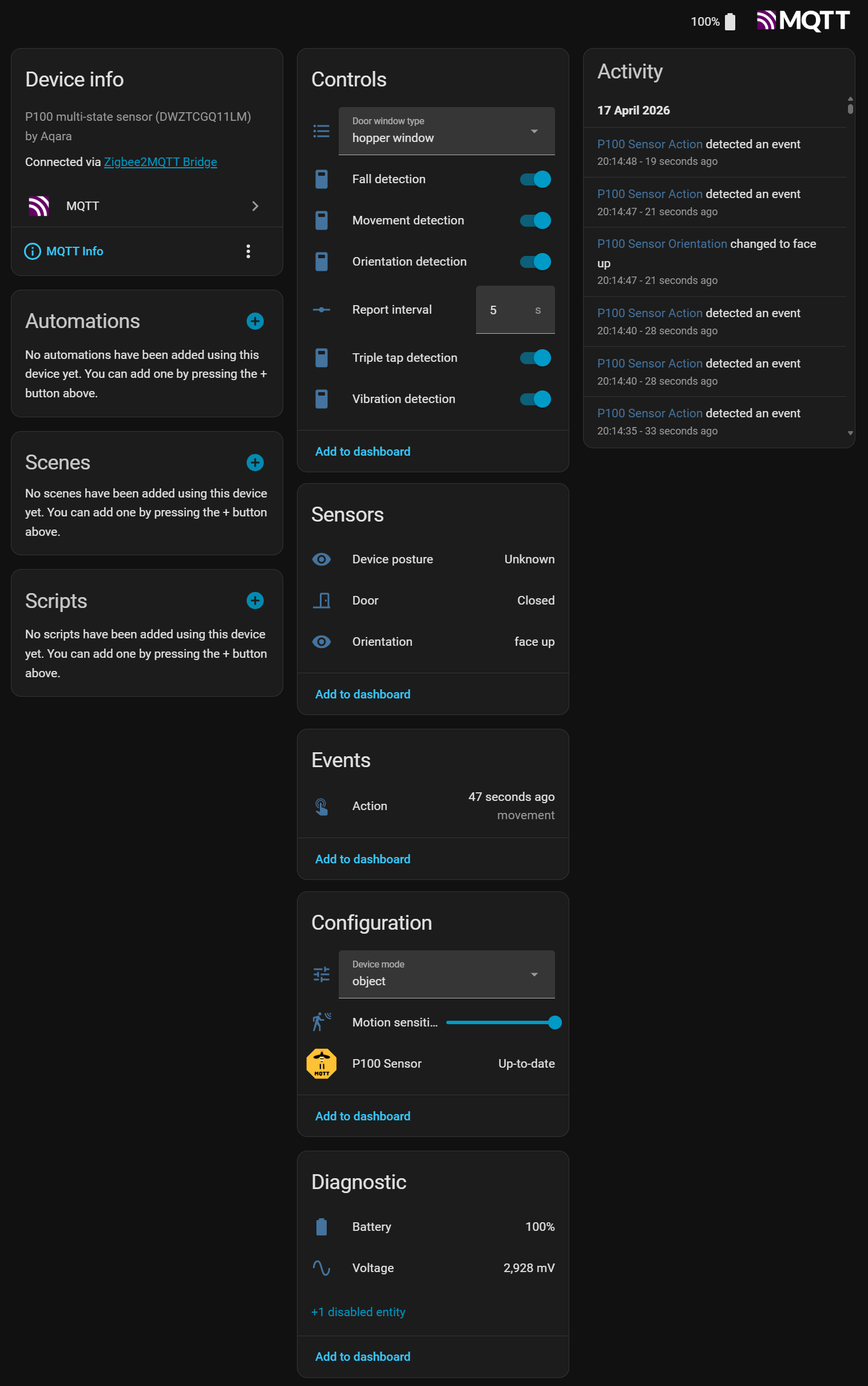 Aqara P100 Multi-State Sensor with Zigbee2MQTT & Home Assistant ...